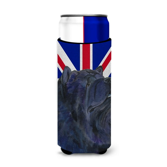 Chow Chow with English Union Jack British Flag Ultra Hugger for slim cans