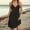 Black, variant on Vacation Dresses for Women Summer Trendy Eyelet Embroidery Mini Dress Spaghetti Strap V Neck Casual Sundress Blue L