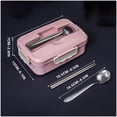 thumbnail image 2 of Thermal Bento Box, Wheat Straw Leak Proof Lunch Container with Silicone Seal, Portable Meal Prep Food Storage for Work School Travel, 2 of 9