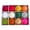 color, variant on Pack of 12 Bright Flocking Christmas Tree Baubles Colorful Christmas Tree Sphere Ornament for Home Decoration