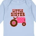 thumbnail image 4 of Inktastic Pink Tractor Little Sister Girls Long Sleeve Baby Bodysuit, 4 of 5