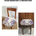 thumbnail image 6 of Elegant Purple Flower Chair Seat Covers for Dining Room Stretch Chair Seat Covers Set of 6, Chair Seat Protector Cushion Slipcovers for Kitchen Restaurant Office Vintage Farmhouse Floral, 6 of 6