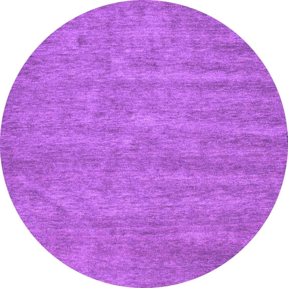 Ahgly Company Indoor Round Abstract Purple Contemporary Area Rugs, 8' Round