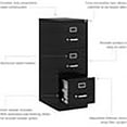 thumbnail image 5 of UrbanPro Metal Black Filing Cabinet Vertical Pre-Assembled 40.19"H x 15"W x 22"D, 5 of 14