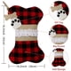 thumbnail image 2 of Pet Dog Christmas Stockings Set of 2, Buffalo Plaid Christmas Stockings Large Bone Shape Hanging Pets Stockings for Decorations Zhivalor Decoración, 2 of 7
