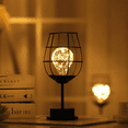 thumbnail image 4 of Lampe en Forme de Vin Rouge Lampe Led Gobelet à Vin Lampe de Table en Métal Fer Forgé Décoration Maison Moderne, 4 of 5