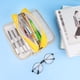 thumbnail image 2 of Estuche para lápices de gran capacidad, bolsa de cosméticos, estuche para lápices, estuche para lápices, estuche para lápices, para escuela, oficina, bolígrafo, papelería (amarillo), 2 of 5
