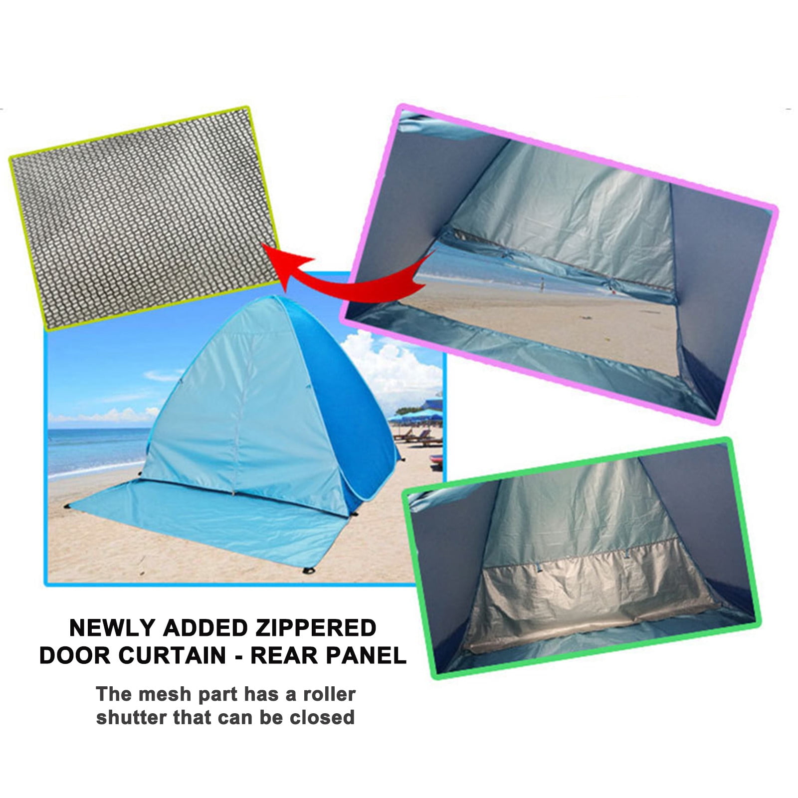 Kezqiaxn Tents for Camping, Camping Tent, Hand Throwing Speed Opening Fully Automatic Tent Backpacking Tent With Carry Bag, Backpack Tent for Family Beach Hiking Travel Blue