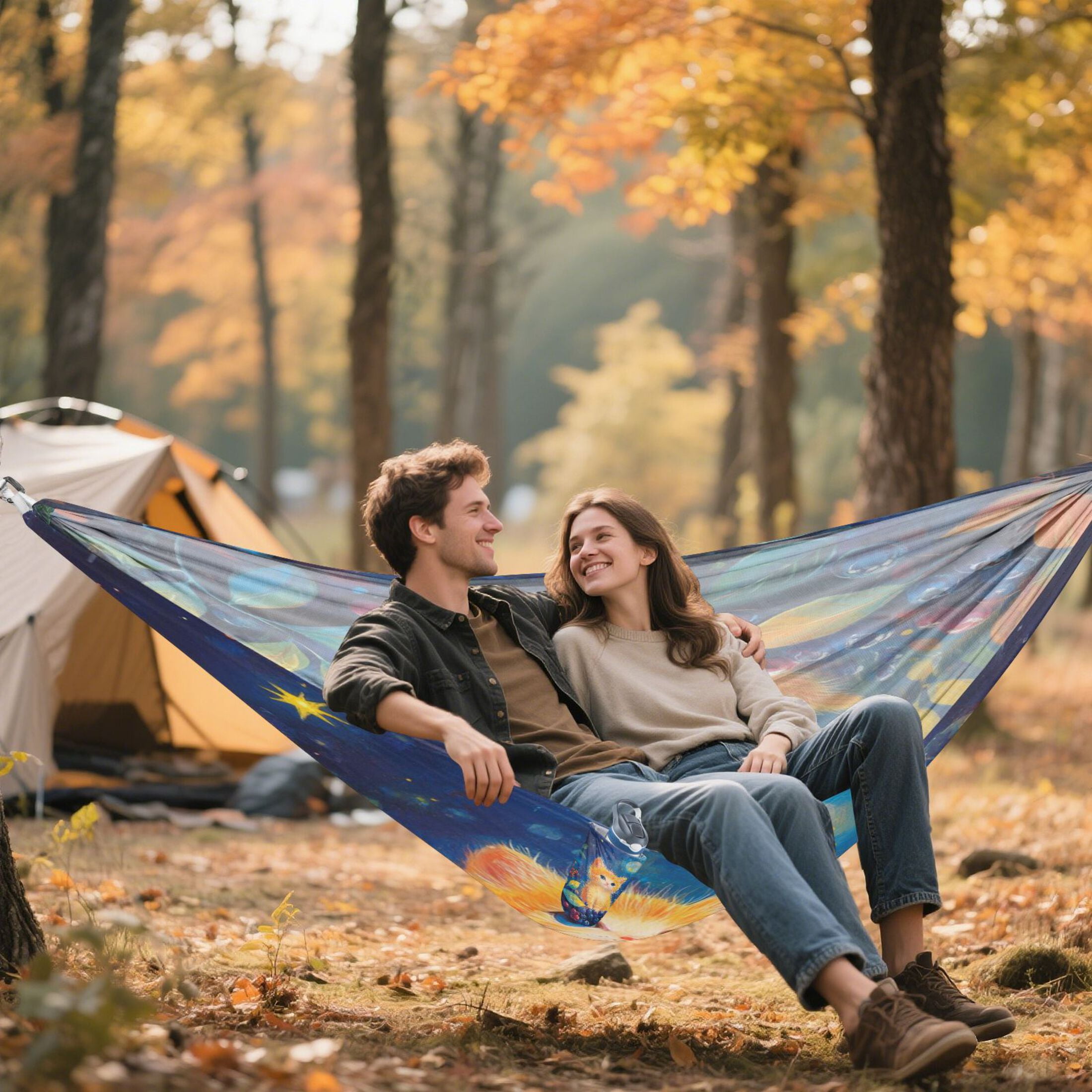 Hammock Camping Hammock Nylon Portable Hammock Travel Camping Hammock Orange Kitten