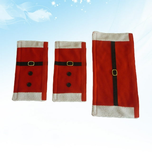 HINTRMENT 3 Pcs Housse de Poignée de Porte en Tissu Non Tissé Rouge pour Appareils 10.2x5.1in