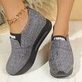 thumbnail image 3 of Mepaouo Slip on Casual Shoes for Women Fleece Platform Winter Warm Walking Shoe Sneakers(Grey,5.5), 3 of 9