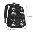 thumbnail image 3 of Daiia I love Math Backpack for Men and Women -Durable Backpack Large Capacity, Water-Resistant Bag with Adjustable Straps and Laptop Compartment, 3 of 9