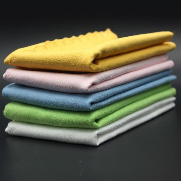 WALFRONT 5pcs Microfiber Cleaning Polishing Polish Cloth Set for