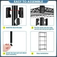 thumbnail image 6 of BestOffice Adjustable Storage Shelves Metal Storage Shelf for adults(Black, 16.7L×11.8W×47.6H), 6 of 7
