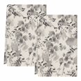thumbnail image 2 of Vintage Grey Flower Kitchen Towels Set of 2, Farmhouse Botanical Floral Retro Absorbent Dish Towels for Kitchen, Microfiber Hand Towel, Quick Drying Tea Towel for Cleaning Decorative Dishcloths, 2 of 7