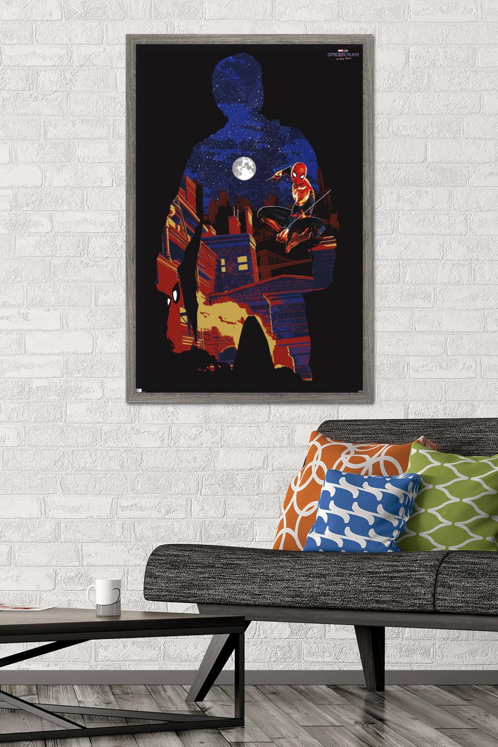 Marvel Spider-Man: No Way Home - Silhouette Wall Poster, 22.375" x 34" Framed