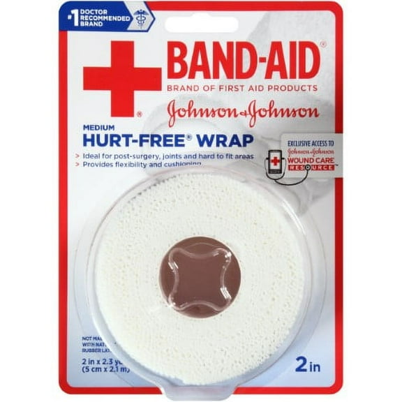 Band-Aid Hurtfree Wrap Medium 2-inch (Pack of 6)