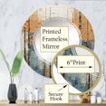 thumbnail image 3 of Designart "Bold Forest Beauty Yellow and Grey III" Forest Round Wall Mirror - Landscapes Oval Printed Decorative Oversized Mirror - Multiple Color Options, 3 of 4