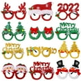 thumbnail image 2 of Christmas Decorations,Christmas Glasses for Children,Christmas Ornaments 2024,Santa Claus,Snowman Antlers Glasses Frames, 2 of 5