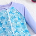 thumbnail image 4 of Liyamei Girls Long Sleeve Swimsuit With Print UPF Sun Rash Guard Swimwear For Beach Size 3-4 Years, 4 of 5