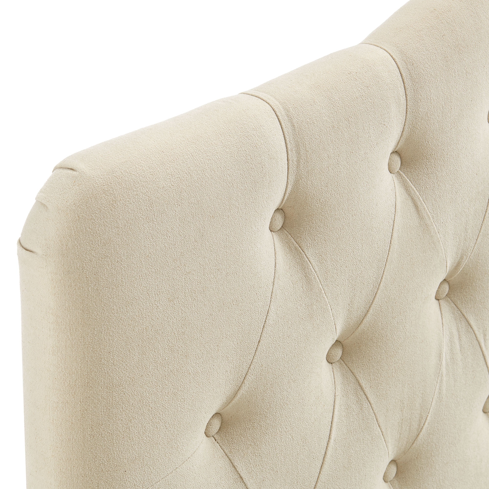 Annabel Premium Linen Blend Full Headboard in Linen