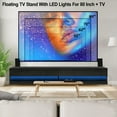 Sesslife Floating TV Stand Wall Mounted, LED Entertainment Center with Storage Drawers, TV Stand ...