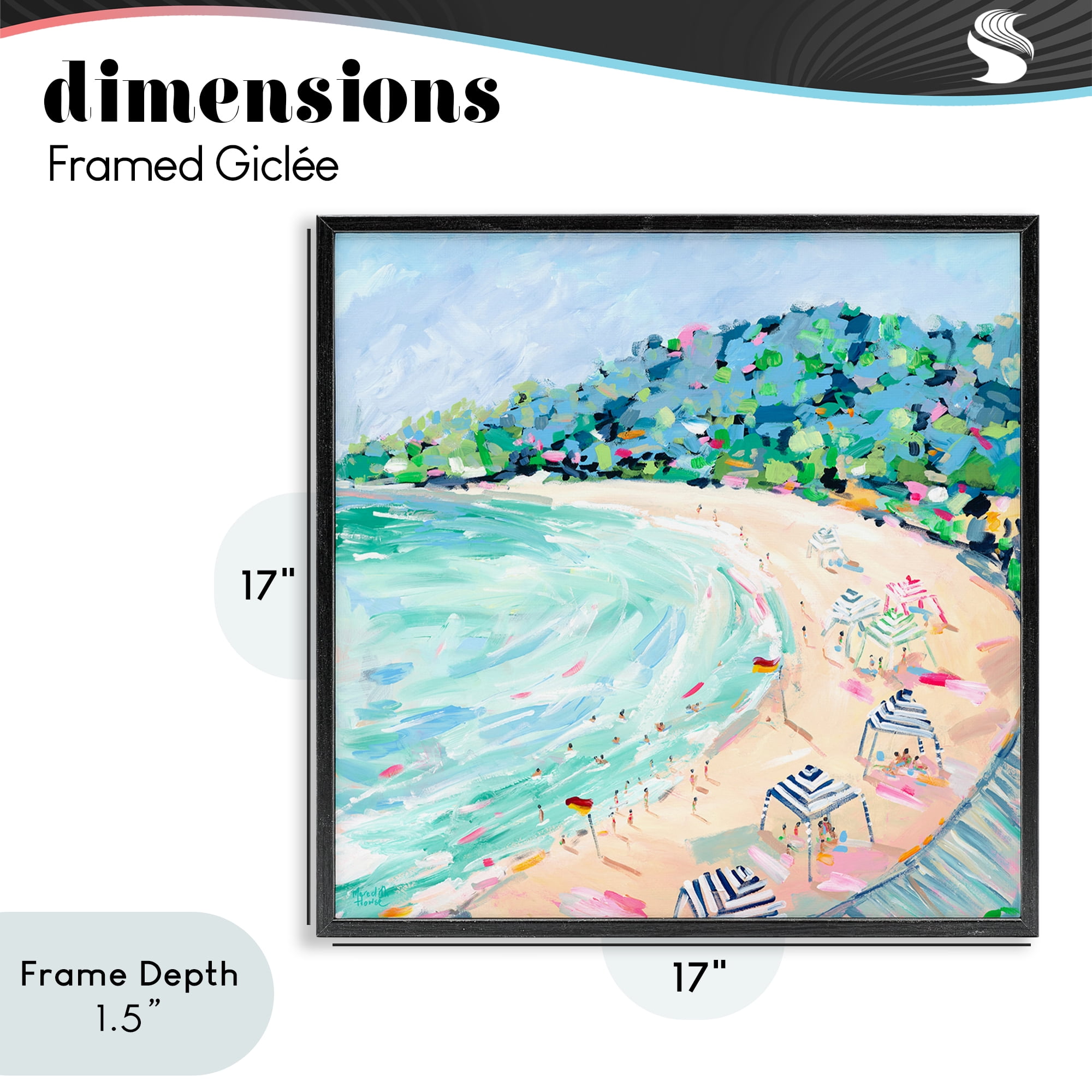 Stupell Industries Good Times Noosa Beach Black Framed Giclee Art, design by Meredith Howse