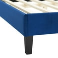 thumbnail image 6 of Platform Bed Frame, Full Size, Blue Navy, Velvet, Modern Contemporary, Bedroom Master Guest Suite Room, 6 of 10