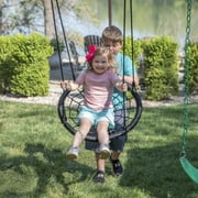 Backyard Discovery Endeavor II Cedar Wood Swing Set, Slide, Play Deck, Double Rock Wall