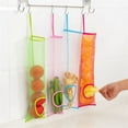 thumbnail image 3 of Vikakiooze 1Pc Home Grocery Bag, Vegetable Hanging Storage Bags Mesh Organizer Grocery Bag Folding Recycling Net Container Bag Kitchen Utensils Set Kitchen Appliances on, 3 of 9