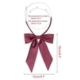 thumbnail image 2 of INSPIRE CHIC Women's Bow Ties Solid Color Western Ribbon Pre-Tied Bowties Burgundy One Size, 2 of 6