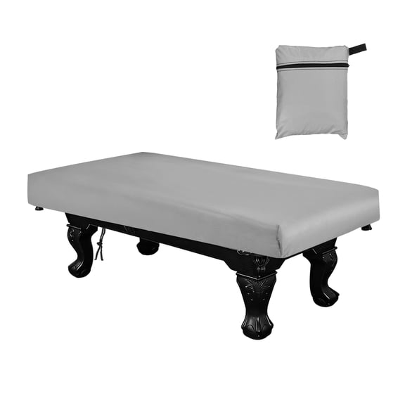 Uxcell Billiard Pool Table Cover, Waterproof Dustproof Billiards Accessories with Storage Bag, 7 ft & Oxford & Silver-Plated & Gray - Fitting For(Snooker Billiard Table/Outdoor/Indoor)