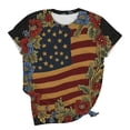 thumbnail image 6 of Elvqul Independence Day Shirts for Women 4th of July Tops Patriotic 3/4 Sleeve American Flag Star Womens T Shirts, 6 of 6