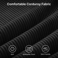 thumbnail image 4 of Aiho 110" Pet-Friendly Cloud Couch, Soft Deep Seat Double Cushion I-Shaped Sectional Sofa with 2 Pillows for Living Room, Bedroom & Apartment,Black, 4 of 5