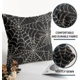 thumbnail image 5 of Halloween Spiderweb Pillow Covers 18x18 Set of 2 Black White Spider Web Outdoor Decorative Throw Pillows Halloween Scary Themed Farmhouse Pillowcases Linen Cushion Case Decor for Home Sofa Couch Bed, 5 of 6