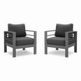 thumbnail image 7 of Grey 5-Piece Aluminum Patio Conversation Set with Dark Grey Cushions, 7 of 7