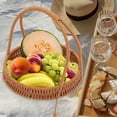 thumbnail image 6 of UPOUART Woven Rattan Tray Basket and Dessert Display, Wicker Storage Organizer for Kitchen and Home Use, 6 of 8