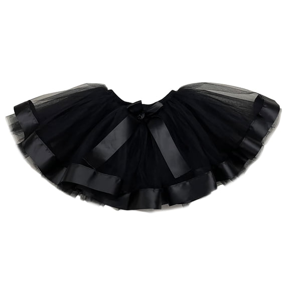 Wenchoice Black Wide Ribbon Tutu Skirt L(5-6Y)