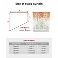 thumbnail image 6 of Orange Eucalyptus Leaves Swag Valances for Windows, Spring Floral Summer Botanical Rod Pocket Sheer Valances for Large Windows, Swag Toppers Light Filtering for Kitchen Living Room 2 Panels 36''x63'', 6 of 6