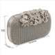 thumbnail image 4 of 4X Monedero Clutch Bolsa de Noche de Diamante Cristal Diamante Plata Corchete Unico Fiesta Nupcial Baile, 4 of 9