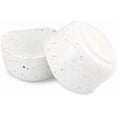 thumbnail image 2 of roro Handcrafted 4.5" Ceramic Miso | Rice Bowls, Set of 2 - White Matte Speckled Stoneware - Perfect for Soups, 2 of 6