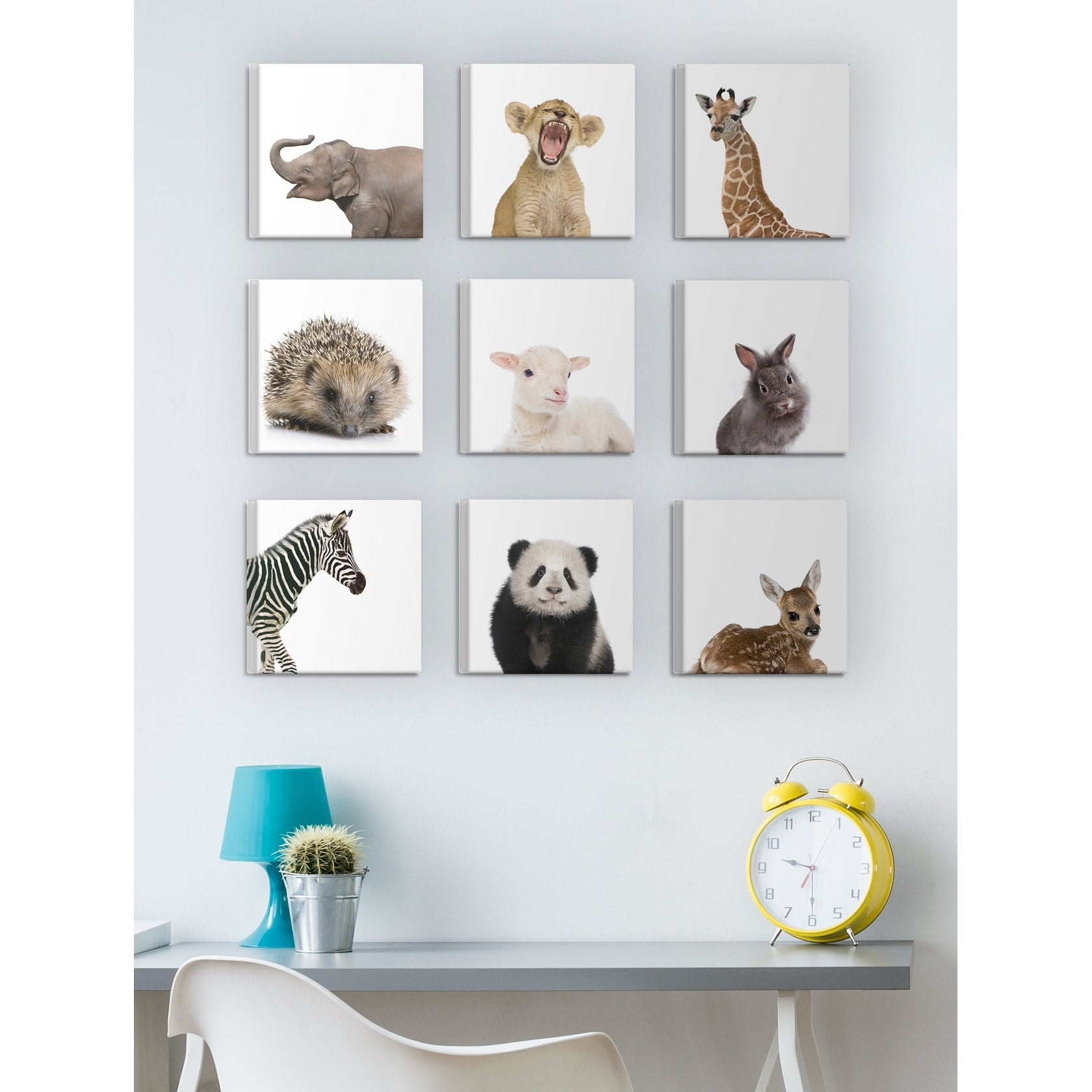 Stupell Baby Animal Portraits 9pc Multi Piece Canvas Wall Art Set