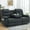 Black, variant on Korser 3-Seater Recling Couch with Cup Holders and Recessed Power Strip Recliner Loveseat with Console Recliner Sofa with Pull-Down Table,Beige