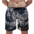 thumbnail image 5 of Attack On Titan Men's Swim Trunks Board Shorts Drawstring Elastic Waist Quick Dry Swimsuits Beach Shorts with Pockets L, 5 of 8