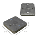thumbnail image 4 of Outsunny Cantilever Umbrella Base with Wheels 330 lbs Sand 286 lbs Water Heavy Duty Coffee, 4 of 6