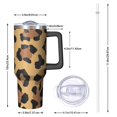 thumbnail image 2 of 40oz Tumbler with Handle and Straw, Vacuum Insulated Stainless Steel Travel Mug, Fits Car Cup Holder, Animal Print, 2 of 6