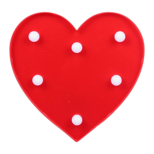 KAKOWELY Lámpara LED creativa con forma de corazón, luz nocturna, luz de escritorio, adorno para decoración del hogar