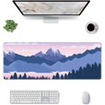 thumbnail image 5 of Large Gaming Mouse Pad, Computer Mat for Desk Design with Forest and Mountains, Big Extended Deskpad Loptop Pads, Tree XL Long Mousepad Laptop Makeup Pads for Home Office, 31.5 * 11.8 Inch, 5 of 6