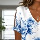 thumbnail image 5 of Blusa Medlor para mujer, estilo bohemio, cuello en V, con botones y estampado floral, 5 of 6