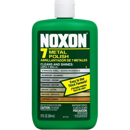 3 Pack - Noxon 7 Liquid Metal Polish, 12 fl oz Bottle for Brass, Copper, Stainless, Chrome, Aluminum, Pewter &